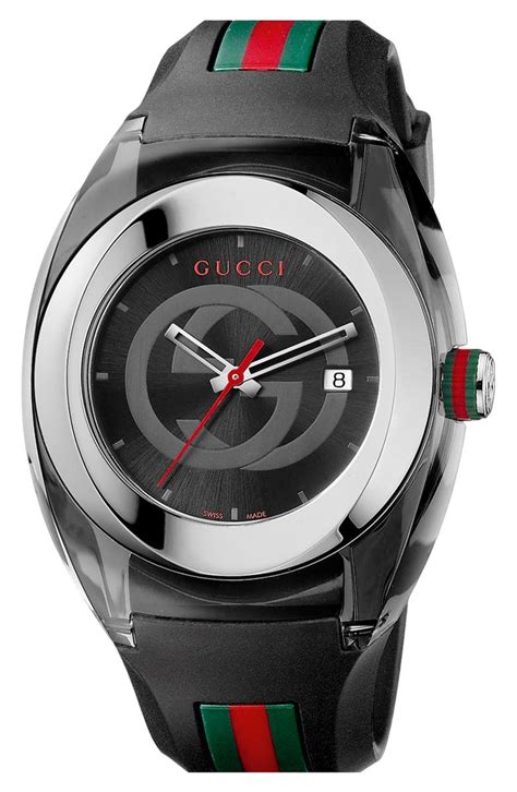 Gucci watch with rubber strap